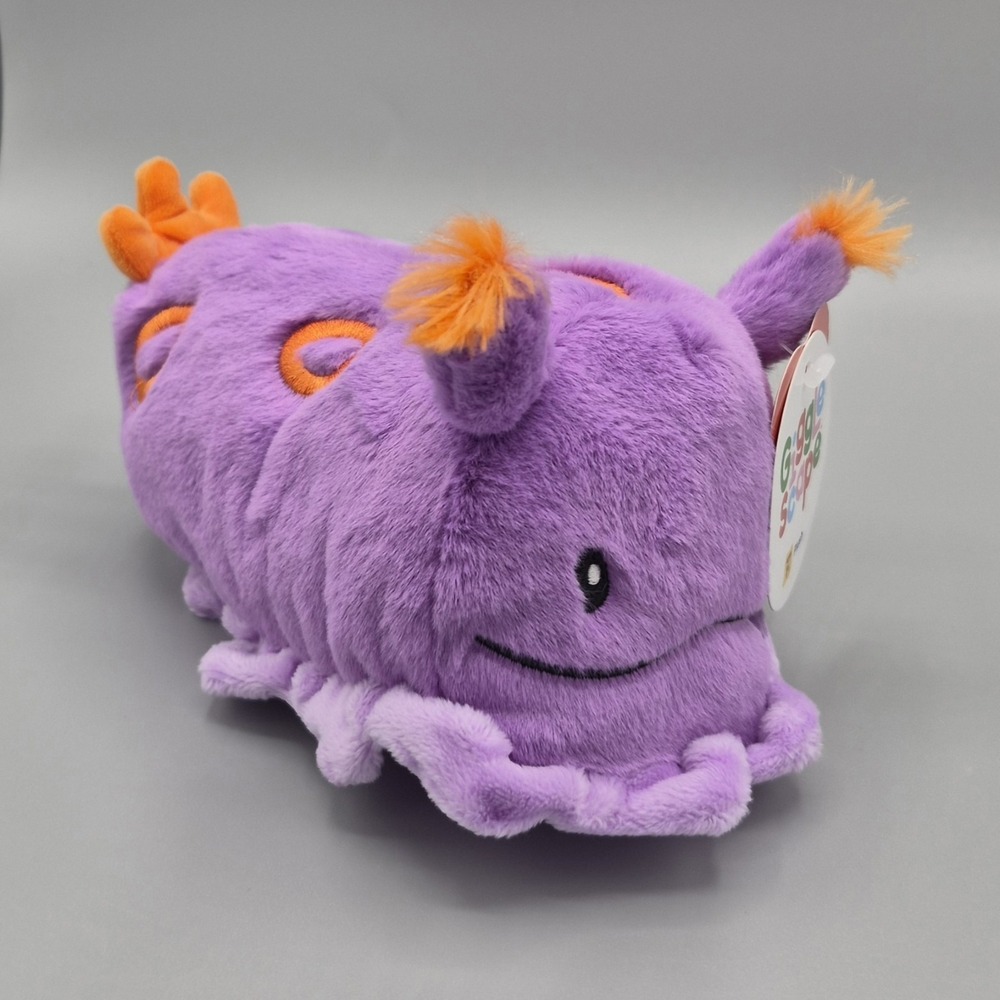 Gigglescape Sea Slug 7" Long Plush Stuffed Animal Toy NEW Collectible Purple